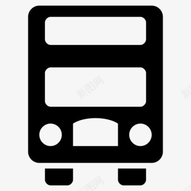 双层汽车巴士伦敦班车图标图标