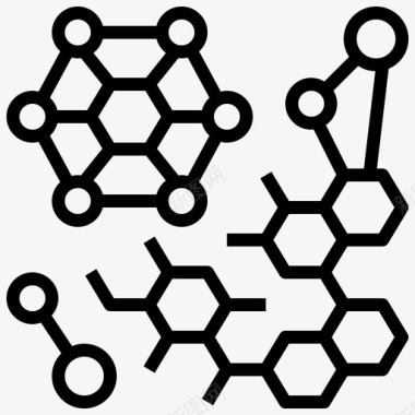 小生物生物化学分子图标图标