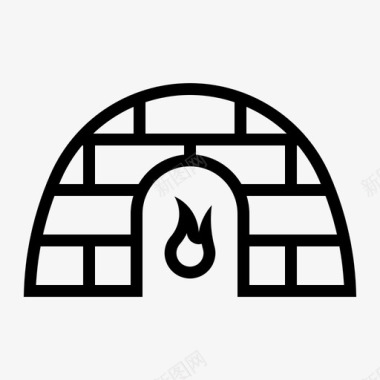 一堆砖壁炉砖暖气图标图标