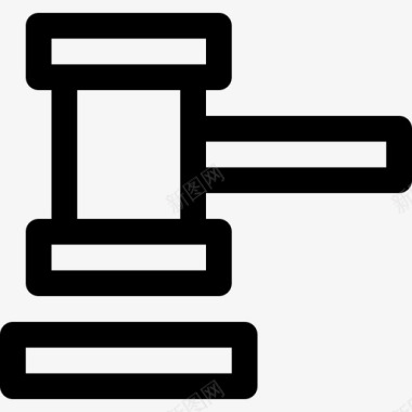 槌法院槌商业金融3直线图标图标