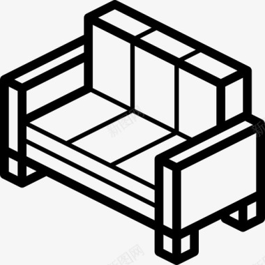 沙发品牌沙发家具40直线型图标图标