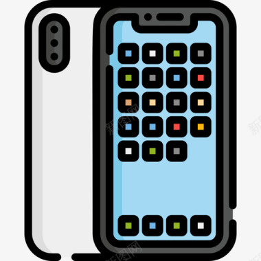 Iphonemac设备2线性颜色图标图标