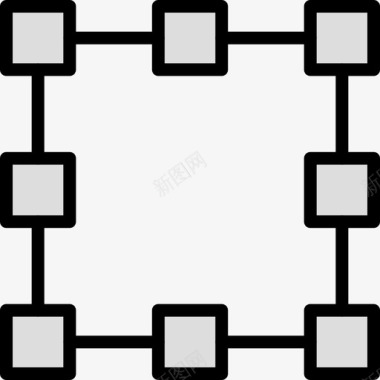 方形幻彩背景方形ui接口19线性颜色图标图标