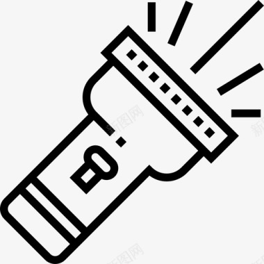 手电筒光线图标手电筒旅行3线状图标图标
