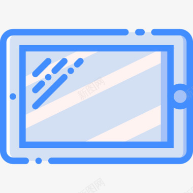 平板电脑tech7蓝色图标图标