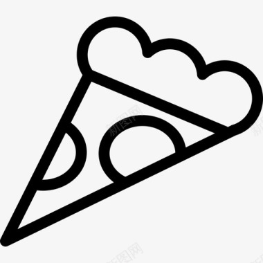 披萨片派对活动直系图标图标