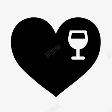 心爱酒酒心图标图标