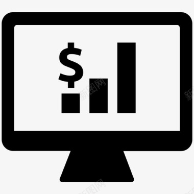 企业卡片标识营销报告计算机增长图标图标