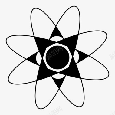 斑点原子电子粒子图标图标