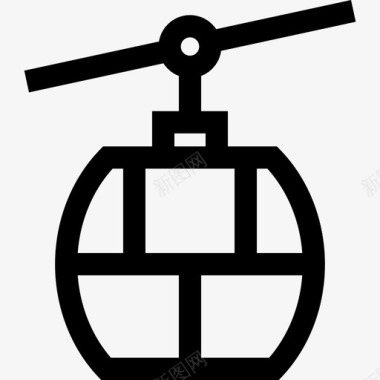 矢量缆车北极5号直线缆车图标图标