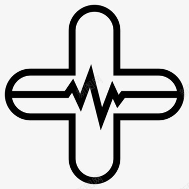 医院交叉健康交叉医疗保健图标图标