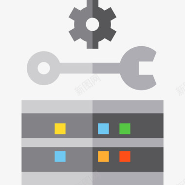 平面自然图标素材设置数据库和服务器2平面图标图标