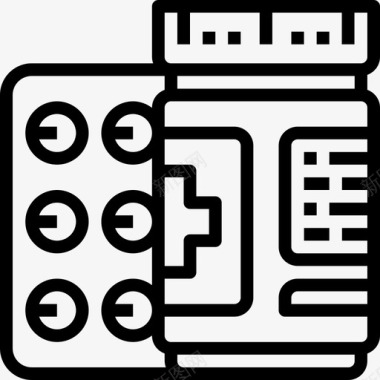 医院大楼图标药品医院保健3线性图标图标