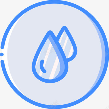 水滴绘画和插图3蓝色图标图标