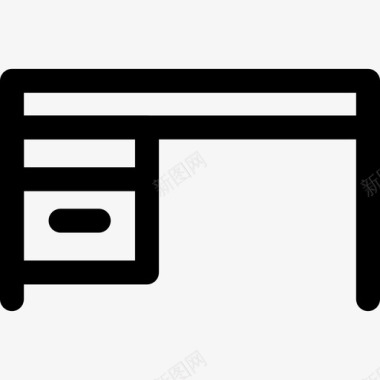 蓝灰色桌子桌子33号工具直线型图标图标