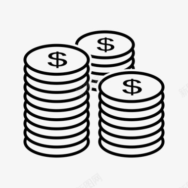 梦想基金基金硬币美元图标图标