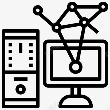 电脑分析家用电器电脑数据分析图标图标