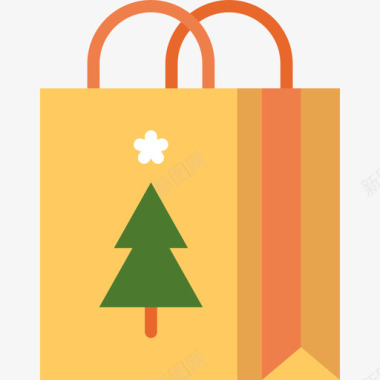 圣诞购物狂欢节购物袋圣诞77扁平图标图标