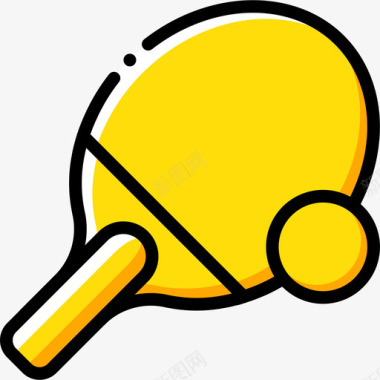 乒乓球休闲14黄色图标图标
