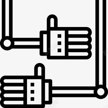 手机器人18线性图标图标