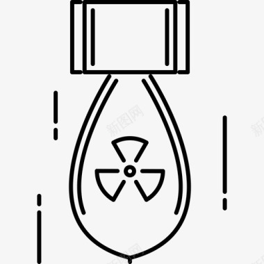 核武器战争6线性图标图标