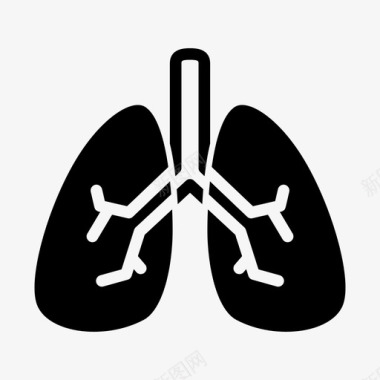 肾脏器官肺呼吸器官图标图标
