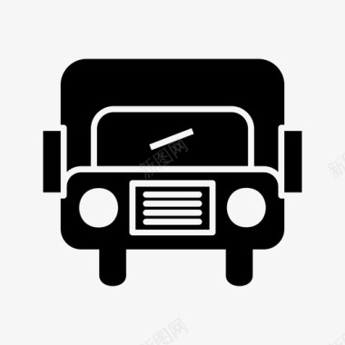 11种公共汽车校车交通工具图标图标