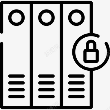 安全文件柜文件柜安全29线性图标图标