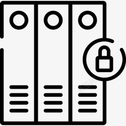 安全文件柜文件柜安全29线性图标高清图片