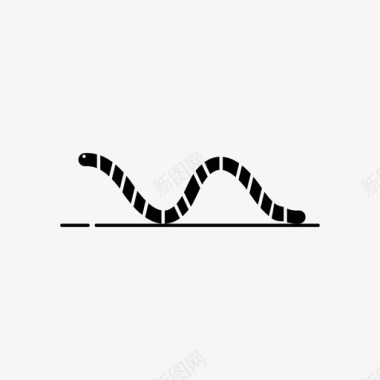 蠕虫动物蚯蚓图标图标