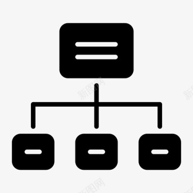 黑色信息图表流程图层次结构关系图标图标