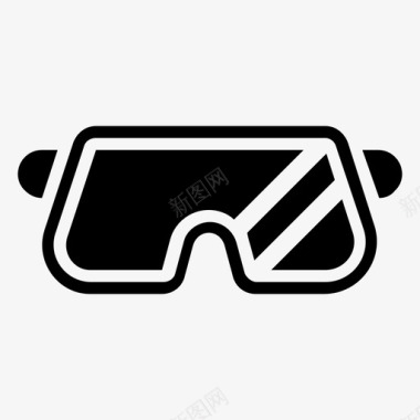 安全护目镜泳镜护目镜安全眼镜图标图标