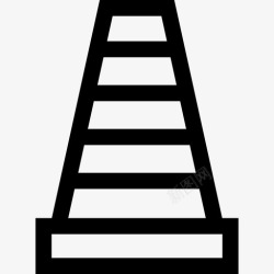 停车锥交通锥停车场5直线图标高清图片