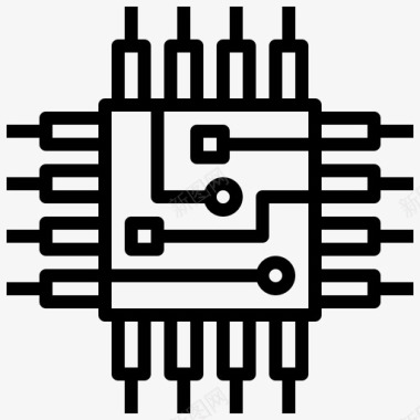 处理器处理器计算机芯片计算机硬件图标图标