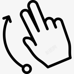 弹起两个手指上弹两个手指弹起来触摸手势轮廓v2图标高清图片