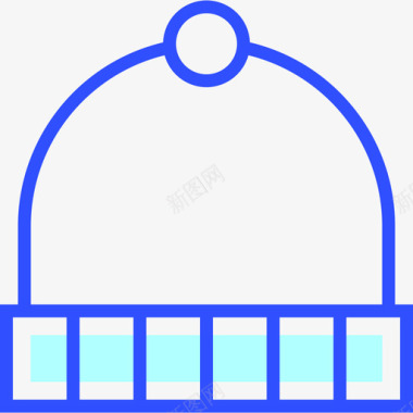 冬季帽冬季29线性颜色图标图标