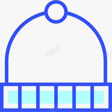 冬季图标冬季帽冬季29线性颜色图标图标