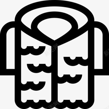 裘皮大衣冬装3直线型图标图标