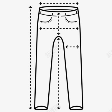 牛仔男式牛仔裤裤子尺码表图标图标