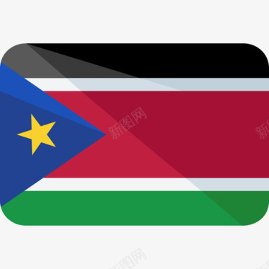 平坦南苏丹6旗平坦图标图标