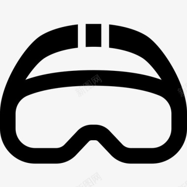 安全护目镜滑雪护目镜弹性保护性图标图标