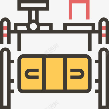 机器工厂元素黄色阴影图标图标