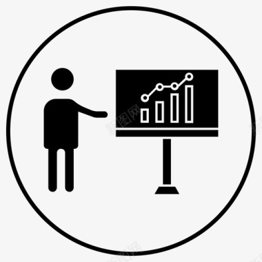 演讲矢量演示营销销售图标图标