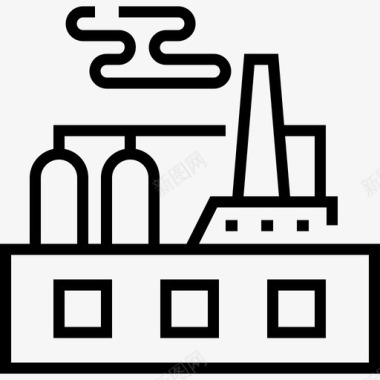 工厂质量工厂中国17线性图标图标