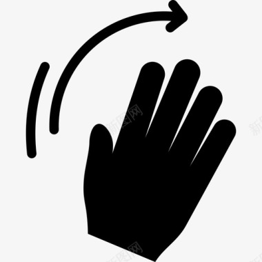 右挥手挥手触碰手势v2图标图标