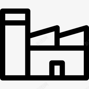 工厂模型工厂物流和交付2直线图标图标