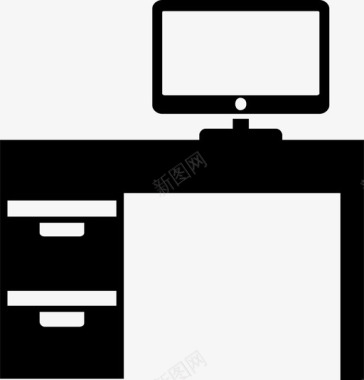 电脑办公大家电办公桌电脑办公室图标图标