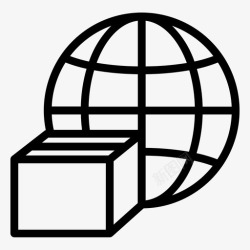 装运和交货全球运输交货全球图标高清图片