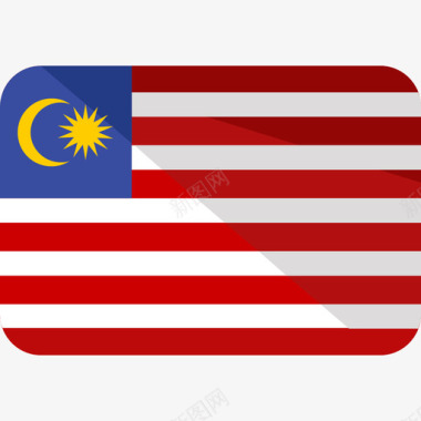 马来西亚国旗6平坦图标图标