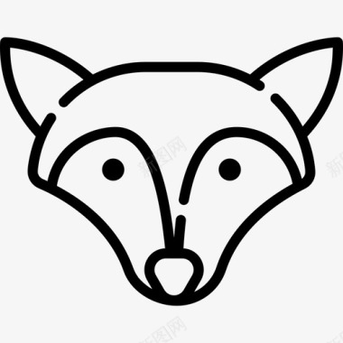 狐狸狐狸冬季自然13直系图标图标